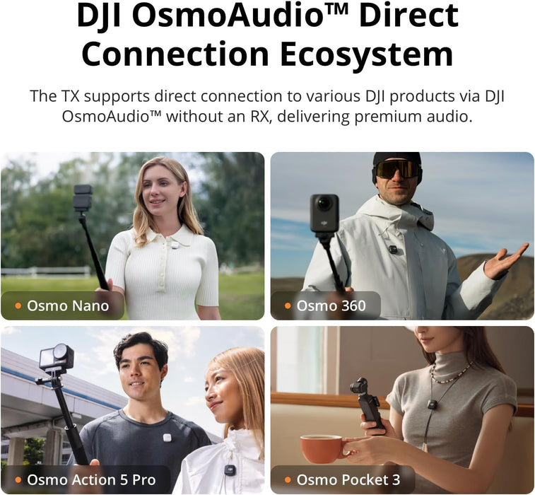 DJI Mic Mini Transmisor, Ultraligero, Micrófono Lavalier Inalámbrico para DJI Action 5 Pro/Osmo - Quierox - Tienda Online