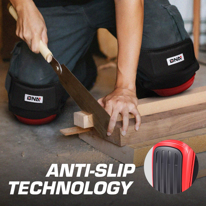 DNA MOTORING TOOLS - 00510 - Rodilleras resistentes con correas antideslizantes ajustables para construcción - Quierox - Tienda Online