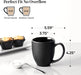 DOWAN Tazas de café, juego de 6 tazas negras,de cerámica con asas - Quierox - Tienda Online