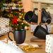 DOWAN Tazas de café, juego de 6 tazas negras,de cerámica con asas - Quierox - Tienda Online