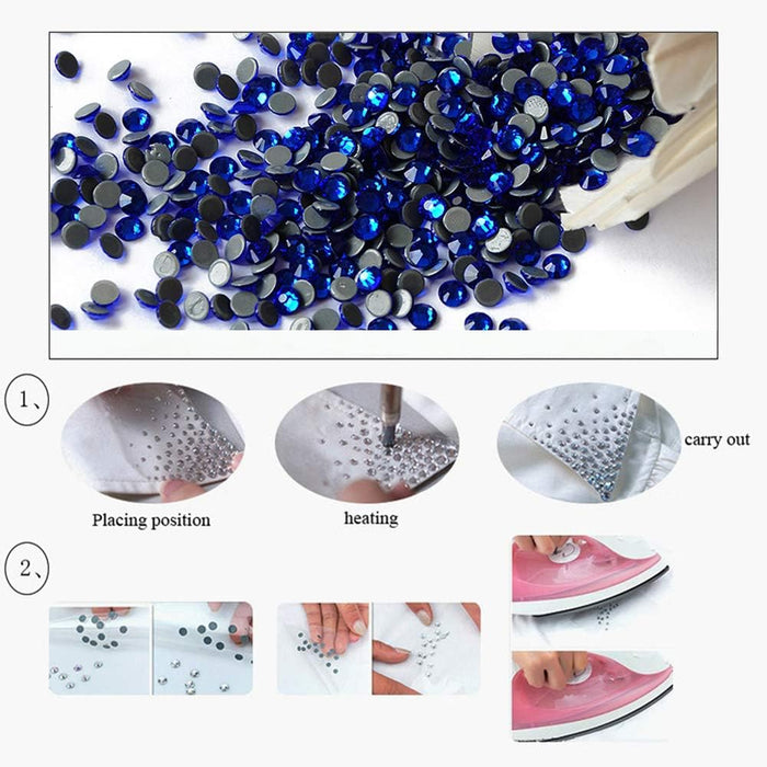 Dowarm Hotfix - Diamantes de imitación de cristal, cristales de fijación caliente para ropa - Quierox - Tienda Online