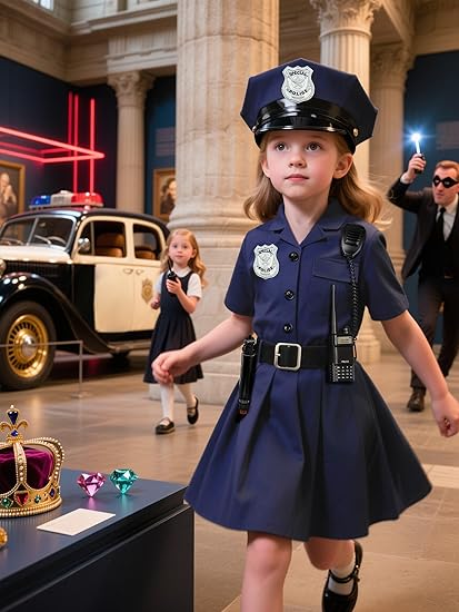 Doxrmuru Disfraz de policía para niñas, traje de policía con pistola de juguete, accesorios de policía - Quierox - Tienda Online