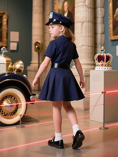 Doxrmuru Disfraz de policía para niñas, traje de policía con pistola de juguete, accesorios de policía - Quierox - Tienda Online