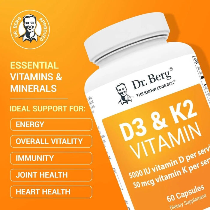 Dr Berg Vitamina D3 K2 Con Aceite MCT Incluye 5.000 UI de Vitamina D3, Fácil Absorción - Quierox - Tienda Online