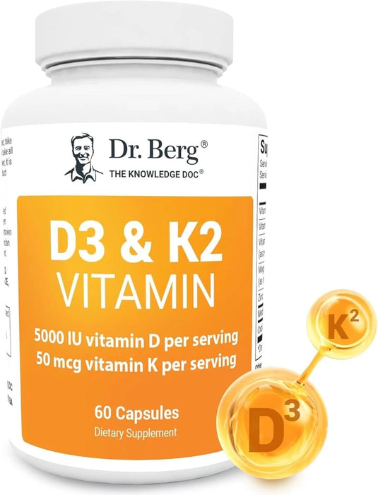 Dr Berg Vitamina D3 K2 Con Aceite MCT Incluye 5.000 UI de Vitamina D3, Fácil Absorción - Quierox - Tienda Online