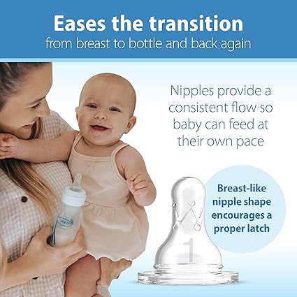 Dr. Brown's Biberón estrecho Anti - Colic Options+, tetina de nivel 1 para bebés - Quierox - Tienda Online