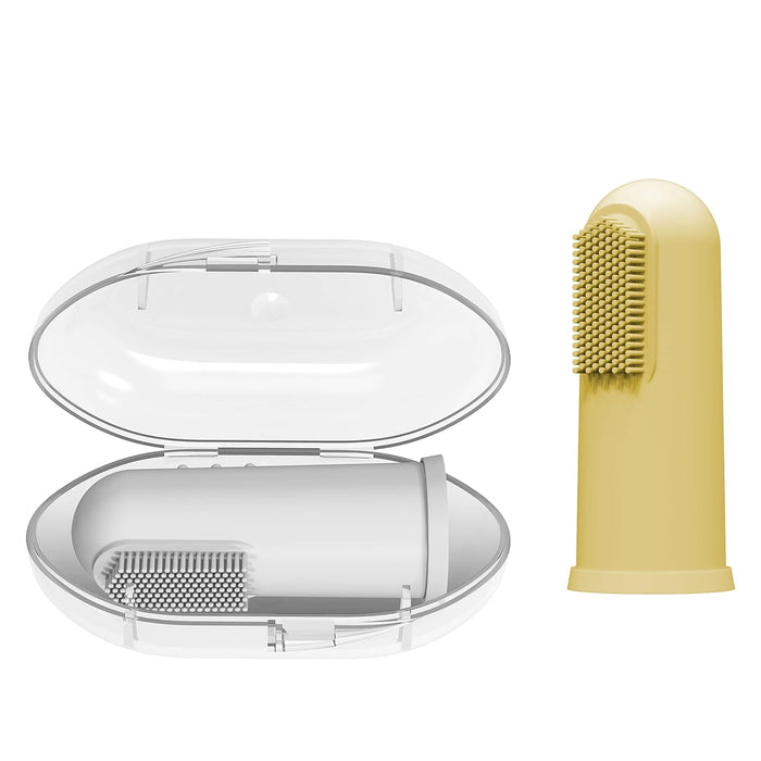 Dr. Brown's Cepillo de dedo de silicona para bebé con estuche de almacenamiento pack de 2 - Quierox - Tienda Online