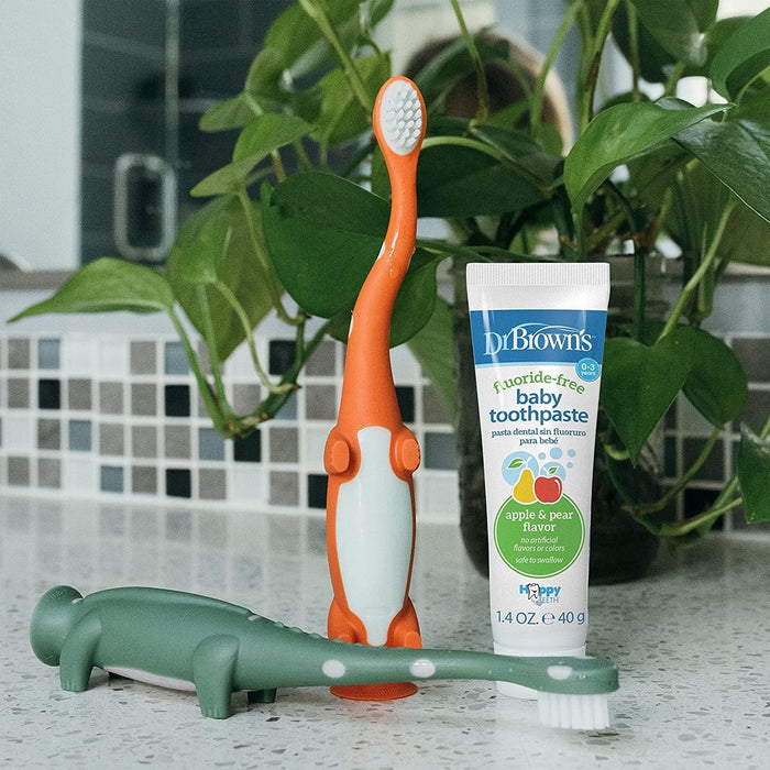 Dr. Brown's Pasta de dientes para bebés sin flúor, cuidado bucal para bebés - Quierox - Tienda Online