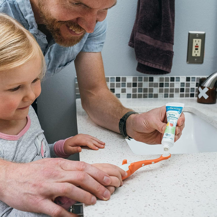 Dr. Brown's Pasta de dientes para bebés sin flúor, cuidado bucal para bebés - Quierox - Tienda Online
