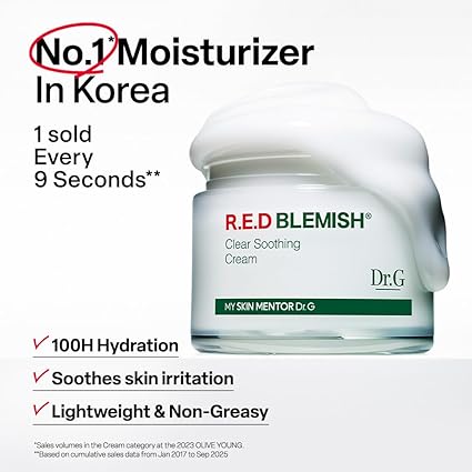 Dr. G R.E.D. Crema Calmante para Aclara las Manchas - Hidratante Coreano Tranquilizante - Quierox - Tienda Online