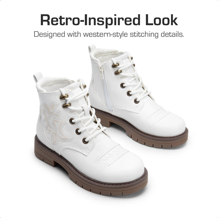 DREAM PAIRS Botas de combate para niños y niñas, botines estilo vaquero - Quierox - Tienda Online