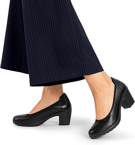 DREAM PAIRS Zapatos de tacón bajo con punta cerrada y gruesos para mujer - Quierox - Tienda Online