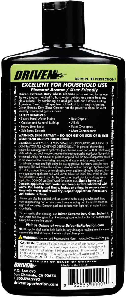 DRIVEN Limpiador de vidrio de servicio extremo (limpiador de vidrio - 16 onzas líquidas) - Quierox - Tienda Online