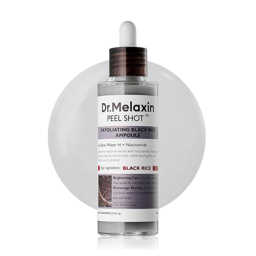 Dr.Melaxin Peel Shot Glow Ampolla exfoliante de arroz negro 80ml - Quierox - Tienda Online