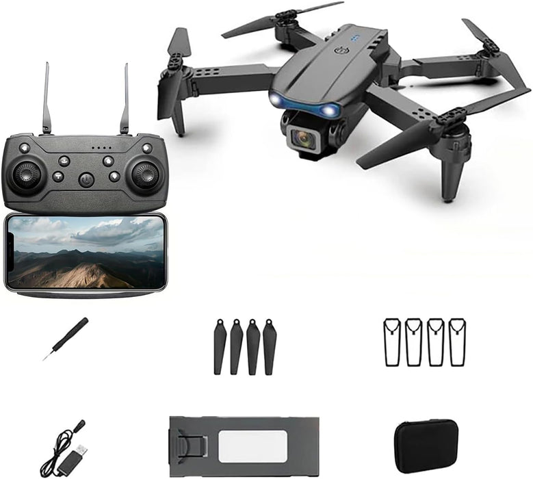 Dron E99 con cámara, dron cuadricóptero plegable a control remoto - Quierox - Tienda Online