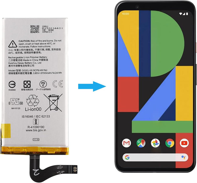 Duotipa Batería G020J - B compatible con Google Pixel 4XL 4 XL - Quierox - Tienda Online