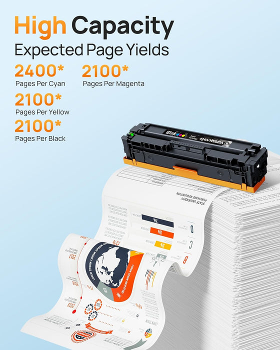 E - Z Ink 414A con chip - Reemplazo compatible para cartuchos de tóner HP 414A, paquete de 4 unidades - Quierox - Tienda Online