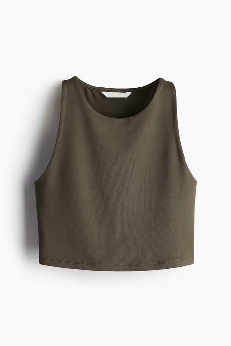 H&M Top corto en microfibra