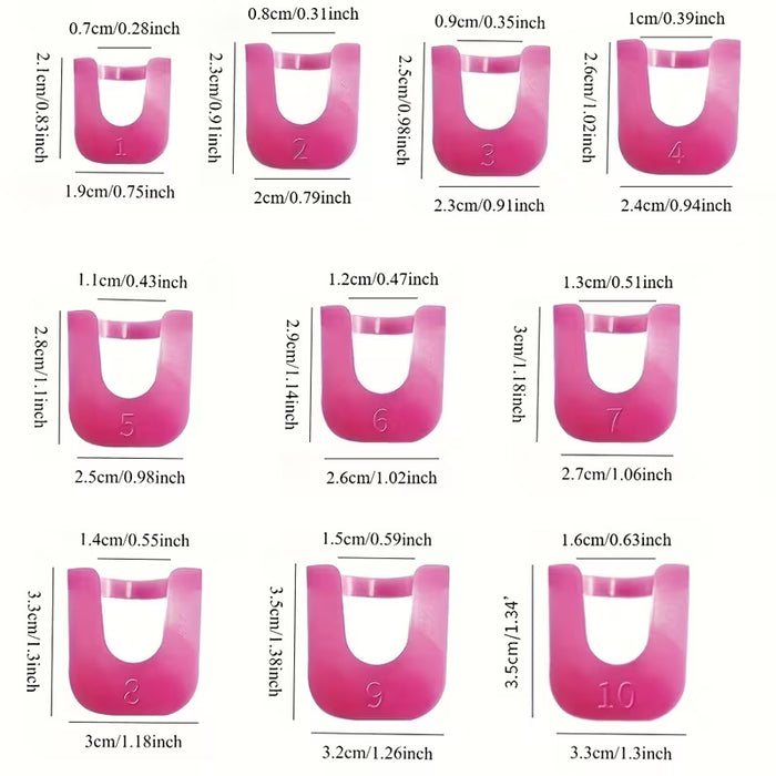 Kit de aplicación de esmalte de uñas de 26 piezas, protector -derrames en forma de U
