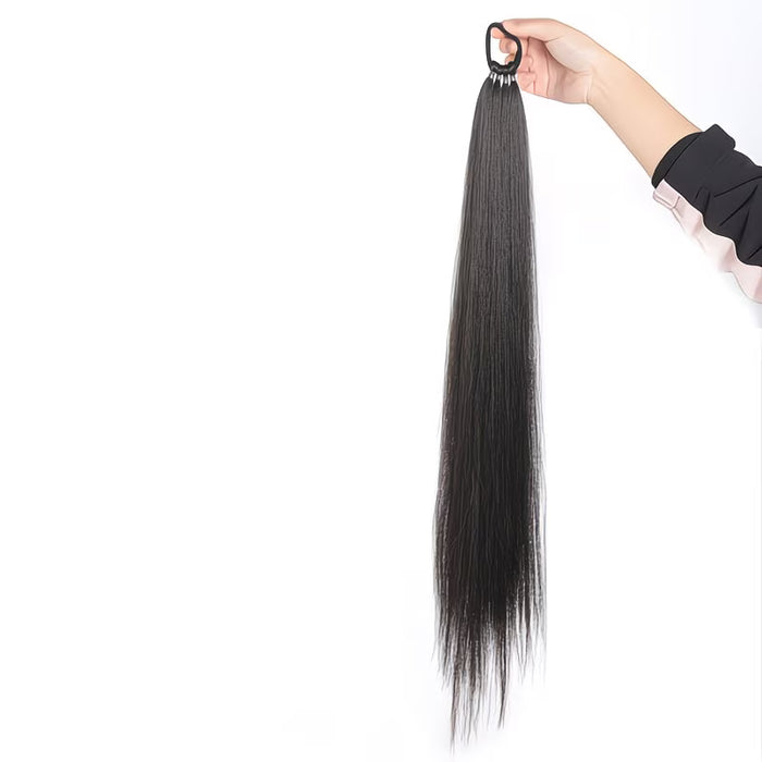 Peluca trenzable de cuatro mechas, estilo versátil, se puede peinar en rastas 26INCH