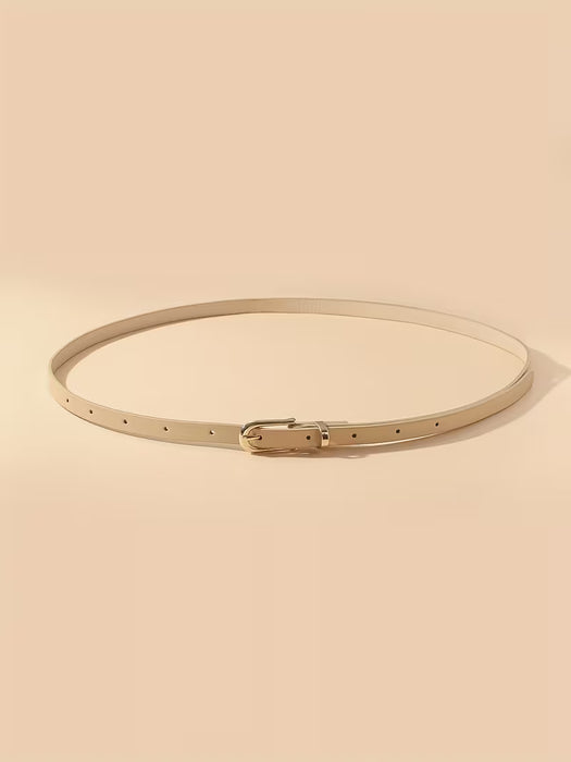 Pack de 4 Cinturones de PU para Mujer Delgados de Moda