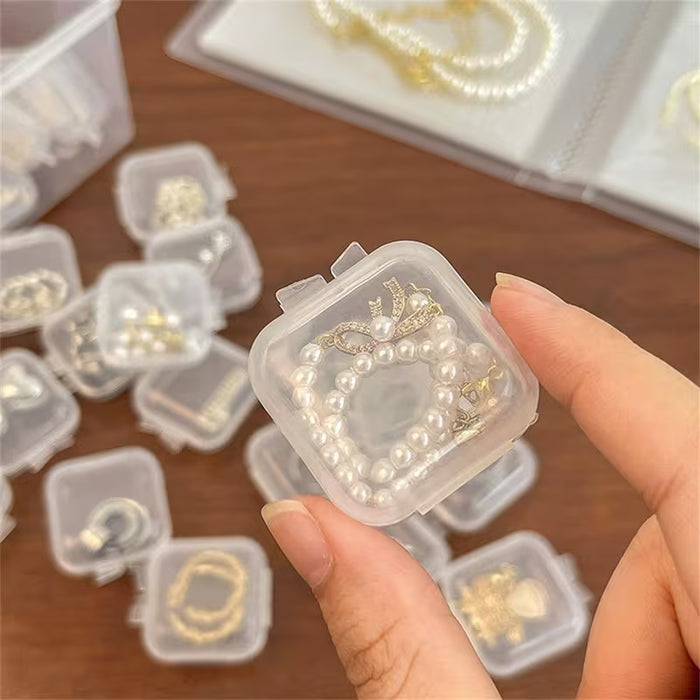 30pcs Mini Contenedores Cuadrados Adecuados para Aretes