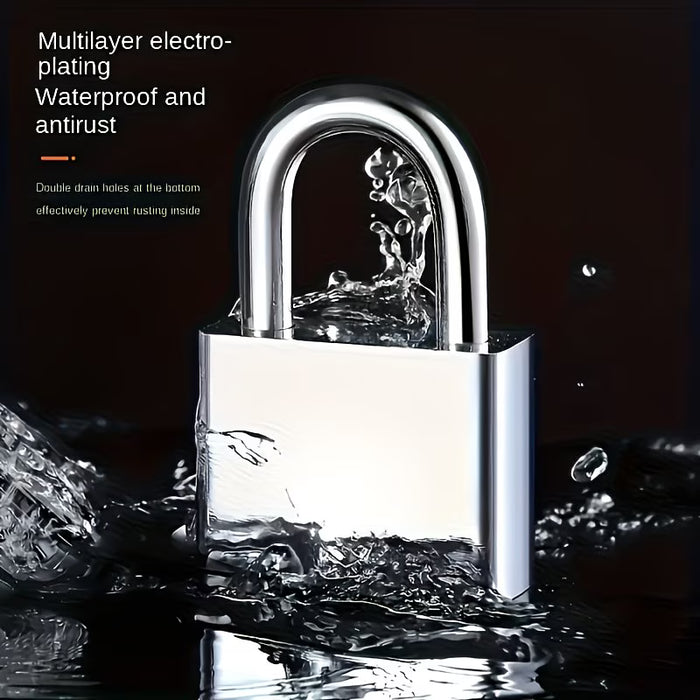 1 Candado con 4 Llaves de Acero Inoxidable Cuadrado Anti-Robo