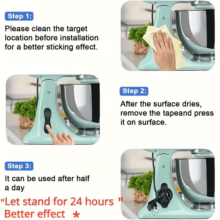 Juego de 3 organizadores de cables de cocina - Fácil gestión de cables