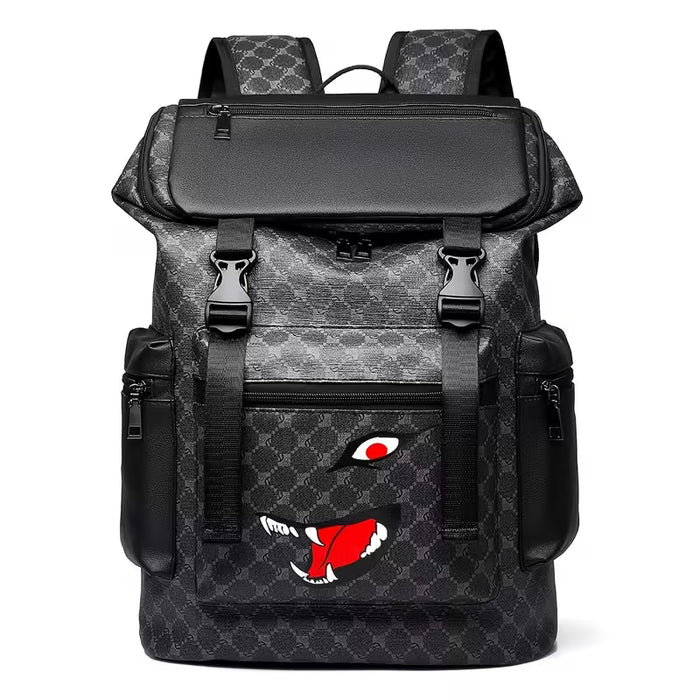 Mochila casual unisex de PVC, multicompartimentos antirrobo de gran capacidad