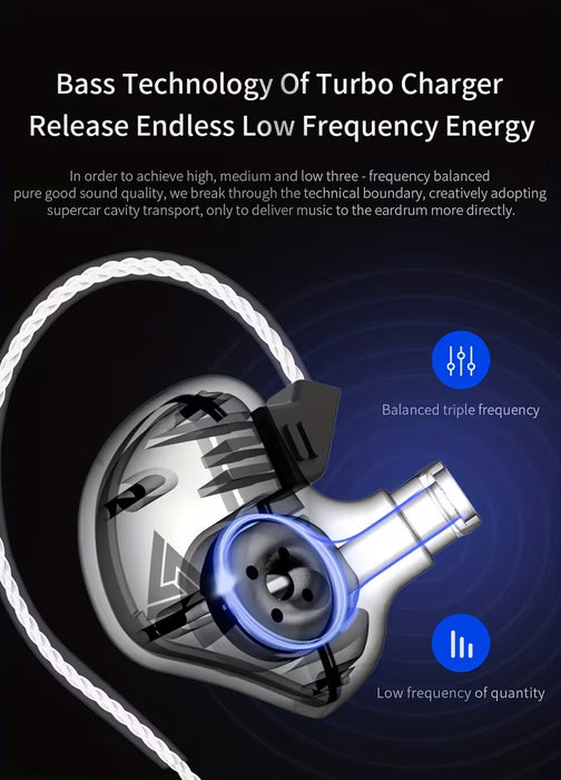 Auriculares Deportivos con Cable, Monitores Estéreo Intrauditivos