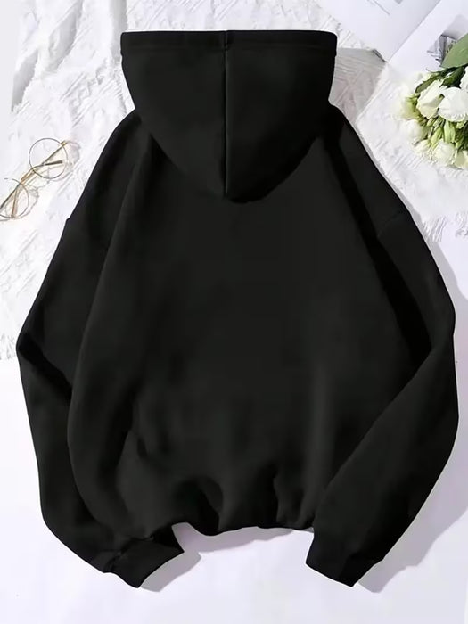 Sudadera con capucha y forro para mujer de talla grande