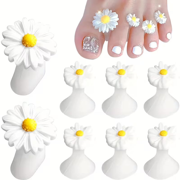 Juego de 8 Separadores de Dedos en Forma de Flor, para Pedicura y Manicura
