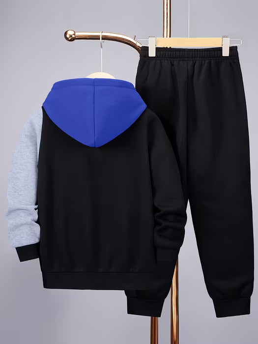 2pcs Conjunto de Sudadera con Capucha y Pantalón de Chándal para Niños