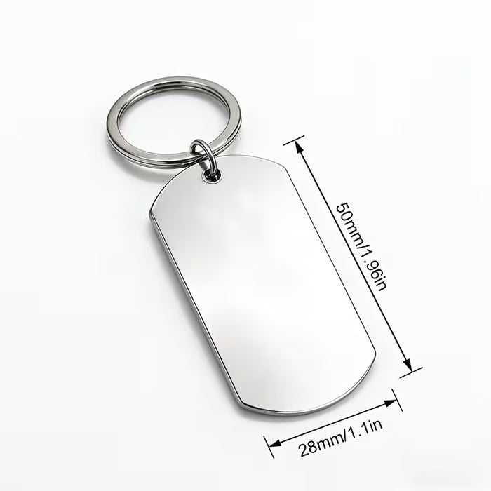 10 llaveros con placa de perro temática grabable con láser, llavero estilo animal