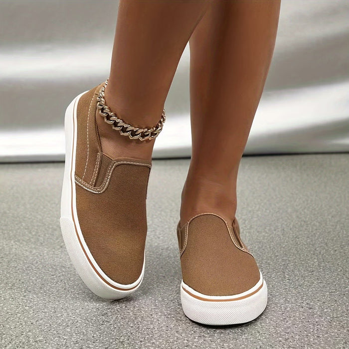 Zapatos de lona holgados tipo slip-on para caminar