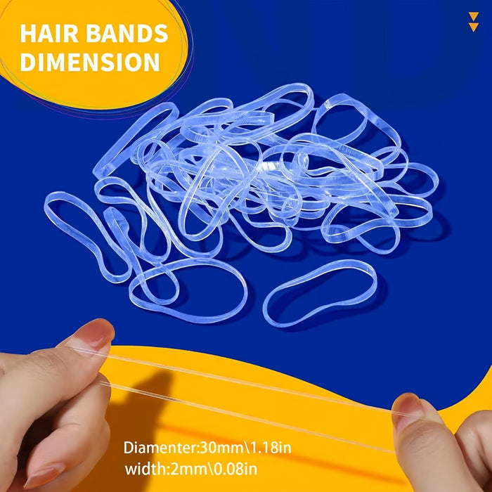 2000 piezas de mini gomas elásticas transparentes para el pelo