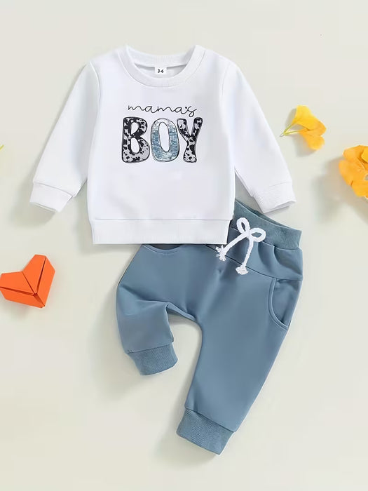 Ropa para bebé niño pequeño con estampado de letras