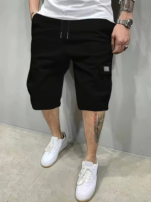 3 unidades de Shorts de Cargo con Bolsillos, Tela de Poliéster sin Estirar, Ajuste Sueltos para Verano