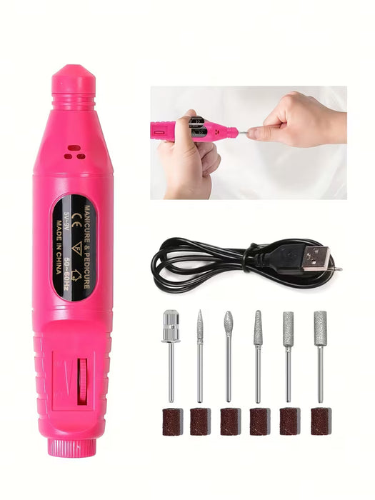 Set de Herramientas para Uñas 7 en 1 con Lámpara de Uñas