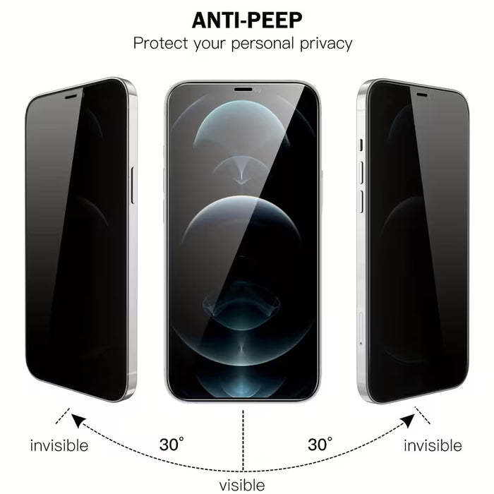 1 Protector de pantalla de cobertura completa para iphone 12 Pro max, anti-peep