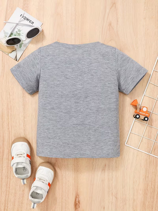 Camiseta de verano de manga corta para bebés niño con estampado de 'Esqueleto