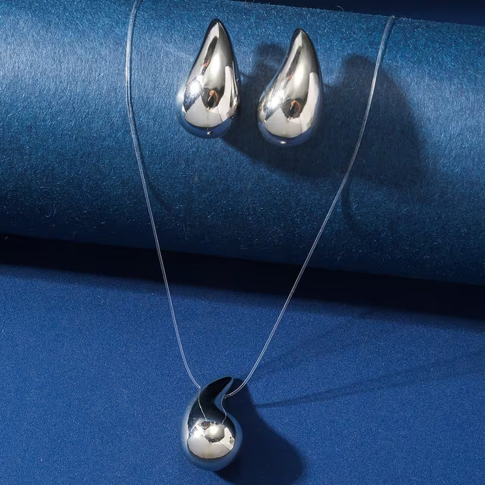 Collar Minimalista con Colgante de Coma Brillante de Diseñador, para Mujeres