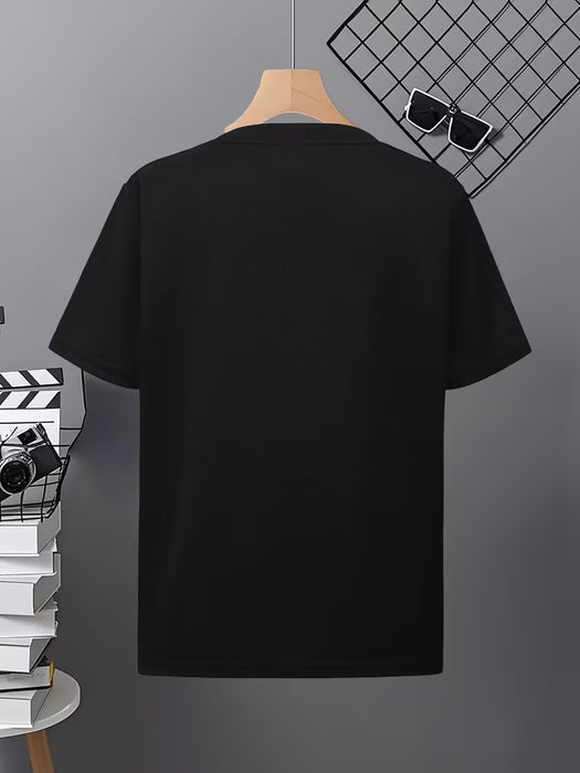 Camiseta Calvin de manga corta con cuello redondo y estampado geométrico