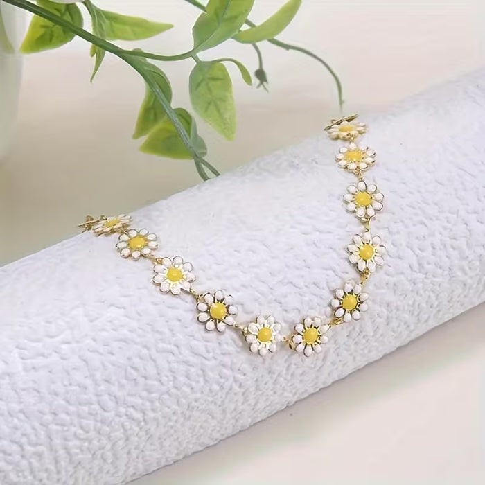 Collar elegante de margaritas,  estilo bohemio para mujeres