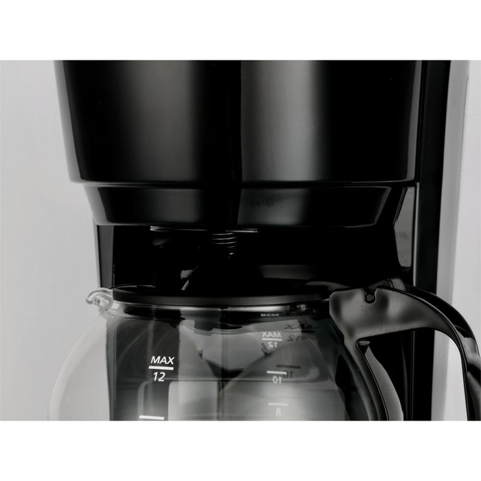 Mainstays Cafetera de goteo negra de 12 tazas