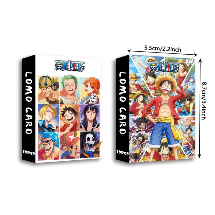 Set de 30 tarjetas Lomo de animación de piratas, una colección de miembros de sombreros de paja