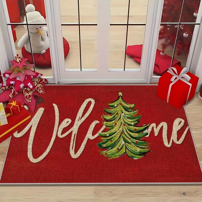 Alfombra rectangular con temática bohemio para Navidad