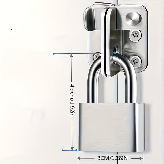 1 Candado con 4 Llaves de Acero Inoxidable Cuadrado Anti-Robo