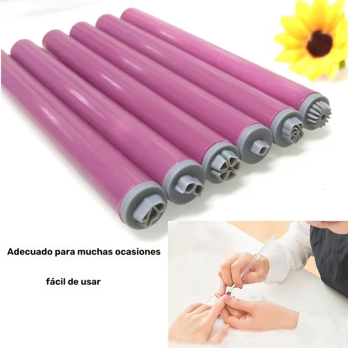 Set de bolígrafos para estampar uñas Herramientas con 10 diseños artísticos diferentes