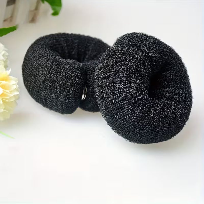 1pcs Hacedor de Moños de Malla Vintage - Lazos de Esponja negro